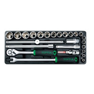 Набор-сет головок 1/2", 25пр., 6гр. 434х176мм TOPTUL Toptul GCAT2509