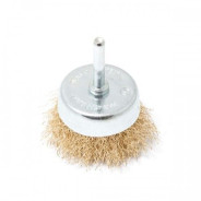 Кордщетка чашеобразная латунная для дрели 75 мм.  Rock FORCE RF-BCR003