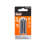 Насадка крестообразная PH2 50mm 3шт (бита Phillips сталь S2 магнитная)  ...GEPARD GP3501-50