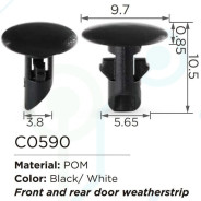 Клипса для крепления внутренней обшивки а/м Ниссан пластиковая (100шт/уп.)  ...Forsage клипса C0590(Nissan)