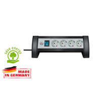 Удлинитель настол. 1.8м (4 роз., 3.3кВт, с/з, выкл., ПВС)  Premium-Line (чер./свет.-серый, провод 3х...BRENNENSTUHL 1156250414