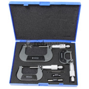 Набор микрометров, 3пр. (0-25, 25-50, 50-75мм, 0.01мм), в футляре  Forsage F-5096P03