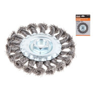 Щетка дисковая косич.100mm/M14 (плоская, для УШМ, в блистере)  ...GEPARD GP0890-100