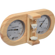 Термометр с гигрометром Банная станция с песочными часами  ...БАННЫЕ ШТУЧКИ 18028