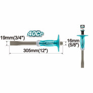 Зубило 19х305 мм с протектором  TOTAL THT4411216