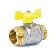 Кран шаровый 1/2" стандарт наружная-наружная резьба бабочка (ГАЗ) PN 40  ...LD LD47.354.15