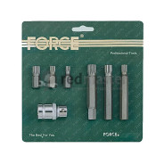 Набор бит SPLINE 1/2", 10мм, 7 пр.  Force 4072