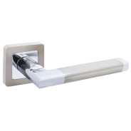 Ручка дверная "ВЕНСАН" SN/CP (2682) мат.никель/хром АЛЛЮР  ...УЗК 12273