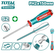 Отвертка крестовая PH2x150мм  TOTAL TGTPH2150