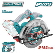 Пила циркулярная, 20В, БЕЗ АКБ,  диск 185 мм,  TSLI1851TOTAL 