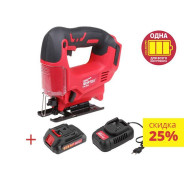 Лобзик аккумуляторный CJS 6529, 18.0 В, 1АКБ  2,0 А/ч, пропил до 65 мм. + АКЦИЯ (АКБ и зарядное в ко...WORTEX CJS652900029A1