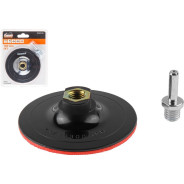 Держатель для АГШК (черепашка) тверд. 100мм 8мм/М14 () (шлифтарелка опорная с липучкой, для дрели и ...GEPARD GP0841-100