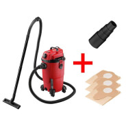 Пылесос 1600Вт, 30л, VC 3016-1 WS +В подарок адаптер и мешки 3шт.  WORTEX VC30161WS00021А1