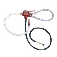 Перекачивающий ручной насос со стальными корпусом и крышками, 2 виниловых шланга по 1м,  ... 40-715