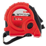 Рулетка Rubber, 3 м х 16 мм, обрезиненный корпус  Matrix 31003