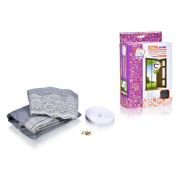 Сетка-шторка на дверь противомоскитная, с магнитным замком и крепежной лентой, 45х210 см, 2 шт.  ...HELP 80004