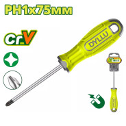 Oтвертка крестовая PH1x75мм  DYLLU DTSD2213