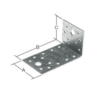 Уголок крепежный асимметричный 55х90x50 mm KUAS белый цинк  STARFIX SMP-33103-1