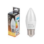 Лампа светодиодная C37 СВЕЧА 6 Вт 170-240В E27 3000К  ЮПИТЕР JP5137-31