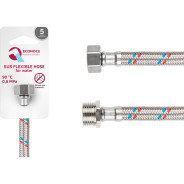 Подводка гибкая, SUS, гайка 1/2" - штуцер 1/2" 60см  ECONOCE EC021060