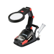 Комплект "третья рука" с лупой  YATO YT-73861