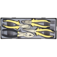 Набор шарнирно-губцевого инструмента 4 пр. (утконосы 8", плоскогубцы 7", бокорезы 7",...Force T5045