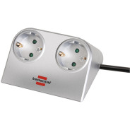 Удлинитель настольный 1.8м, 2 розетки, 3.3кВт, 3х1.5mm2, с заземляющим контактом,  ...BRENNENSTUHL 1153540
