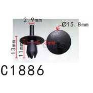Клипса для крепления внутренней обшивки а/м Опель пластиковая (100шт/уп.)  клипса ...Forsage C1886(Opel)