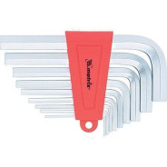 Набор ключей имбусовых HEX, 2–12 mm, CrV, 9 шт., короткие, сатин.  ...Matrix 12301