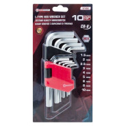 Ключи Г-образные 6-гранные, набор 10пр. (1.5-6, 8, 10мм)  FORCEKRAFT FK-5102