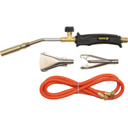 Горелка газовая  360mm с гибким шлангом 2м и 3 насадками  VOREL 73325