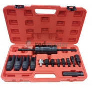 Комплект для снятия дизельных форсунок универсальный с обратным молотком, головками и резьбовыми ада...Forsage F-04A3002