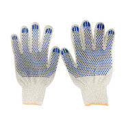 Перчатки х/б с ПВХ "Точка", 10класс, белые (мин. риски) ...GAOMI JIATE LTD 