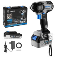 Гайковерт аккумуляторный ,1/2", 20В, 2АКБ 2,0/4,0 А.ч, 2450 об.мин, 400 Нм,  DEKO DKIS ...Deko 085-1124