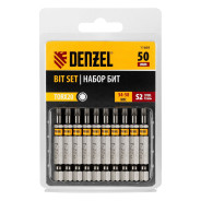 Набор бит TORX 20х50, сталь S2, шестигранный профиль, 10 шт.  DENZEL 11669