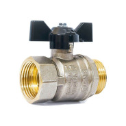 Кран шаровый стандартный 1/2" нар.-вн. бабочка PN 40  LD LD47.302.15