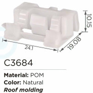 Клипса для крепления внутренней обшивки а/м БМВ пластиковая (100шт/уп.)  ...Forsage клипса C3684(BMW)