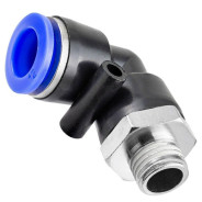 Фитинг угловой для пластиковых трубок 12мм с наружной резьбой 1/4"  ...Forsage F-SPL12-02