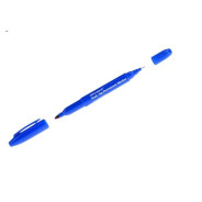 Маркер перманентный двухсторонний синий, пулевидный, 0,8/2,2мм (толщ. линии 0,8/2,2 мм. Цвет синий) ...OFFICESPACE DPM_1576BU