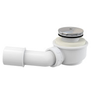 Выпускной комплект для душевого поддона заниженный, хромированный пластик  ...Alcaplast A471CR-50