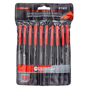 Набор надфилей разнопрофильных 10пр.(L-140мм,O3мм),в блистере  ...FORCEKRAFT FK-6163