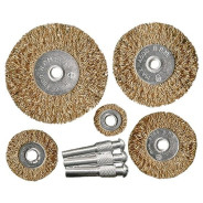 Набор щеток для дрели, 5 шт., 5 Плоских 25-38-50-63-75 мм, со шпильками  ...Matrix 74494