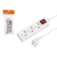 Удлинитель 3м (3 роз., 2.2кВт, с/з, выкл, ПВС 3х0.75)  ЮПИТЕР JP8104-20
