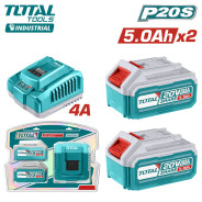 Аккумулятор (2) с зарядным устройством  TOTAL TFBCPK2513
