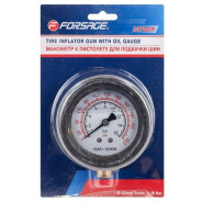 Манометр аналоговый к пистолету для подкачки шин F-2370G (заполнен глицином)  ...Forsage F-2370GP