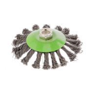 Щетка для УШМ, 115 mm, М14, Тарелка, крученая проволока 0.5 mm  Сибртех 746107