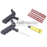 Набор инструментов для ремонта шин 8пр.(шило-"крупная спираль",протяжка,шнуры,клей)  ...KINGTUL KT-904T8