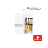 Набор для точных работ 9 предметов в пластиковом боксе   ...REXANT 1046756