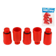 Заглушка ПП 1/2" нар. красная (5 шт. инд. упак.)  AV Engineering AVE1321212R