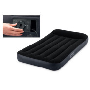 Надувной матрас с подголовником Twin Classic, 99х191х25 см, встр. эл. насоc  ...INTEX 64146